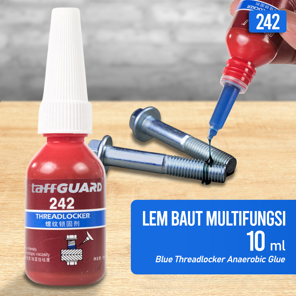 TaffGUARD Lem Baut Multifungsi Blue Threadlocker Anaerobic Glue 10ml - 242