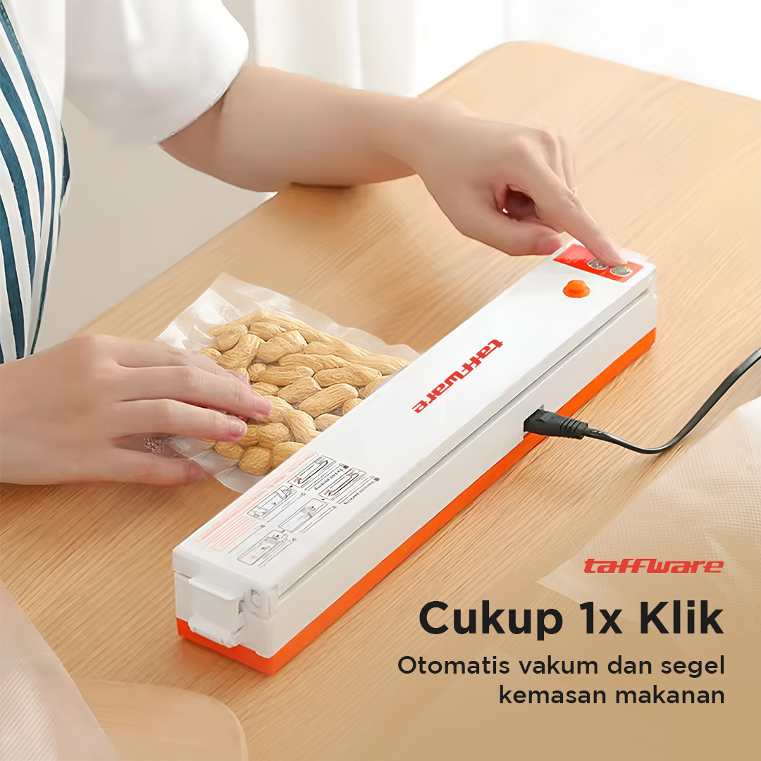 Taffware Alat Vakum Makanan Vacuum Sealer Packaging Machine with Bag - HF-001