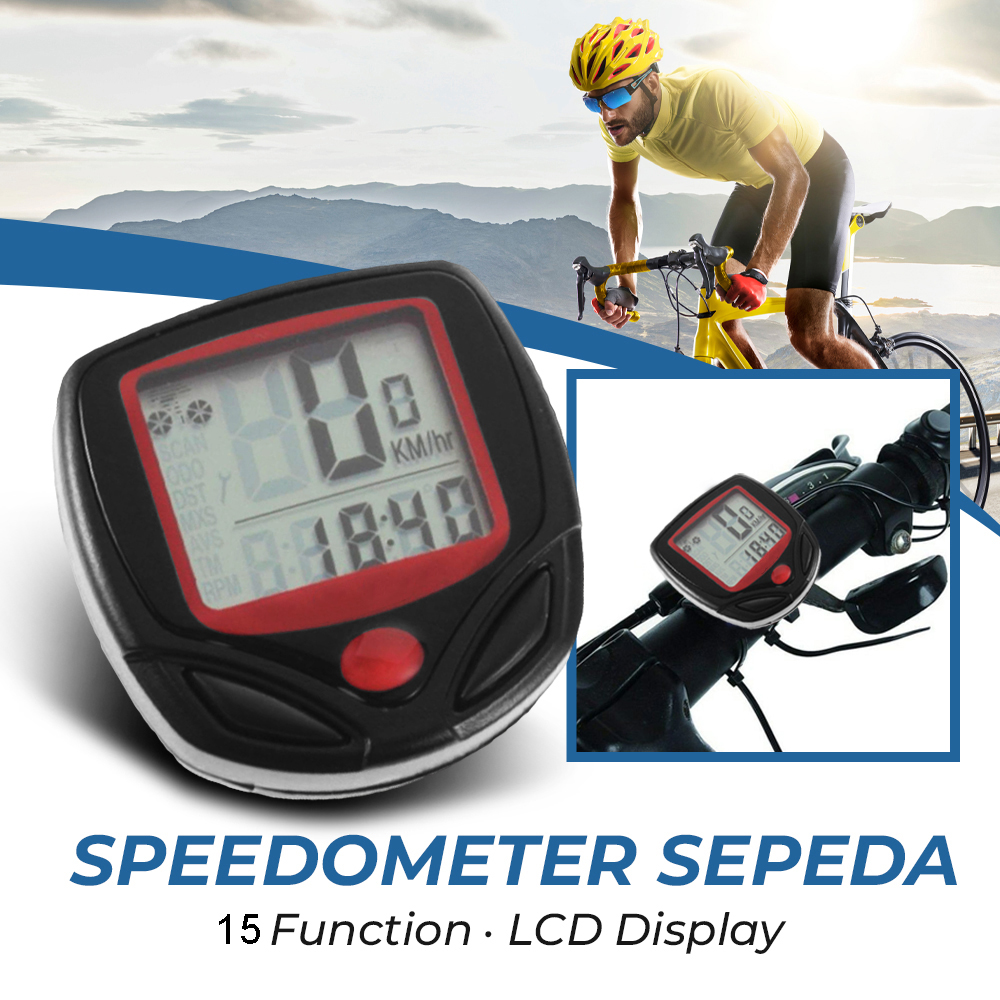 SunDING Speedometer Sepeda 15 Function LCD Display Bicycle - SD-548B