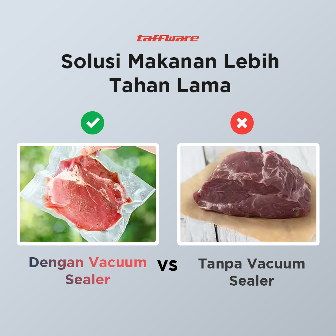 Taffware Alat Vakum Makanan Vacuum Sealer Packaging Machine with Bag - HF-001