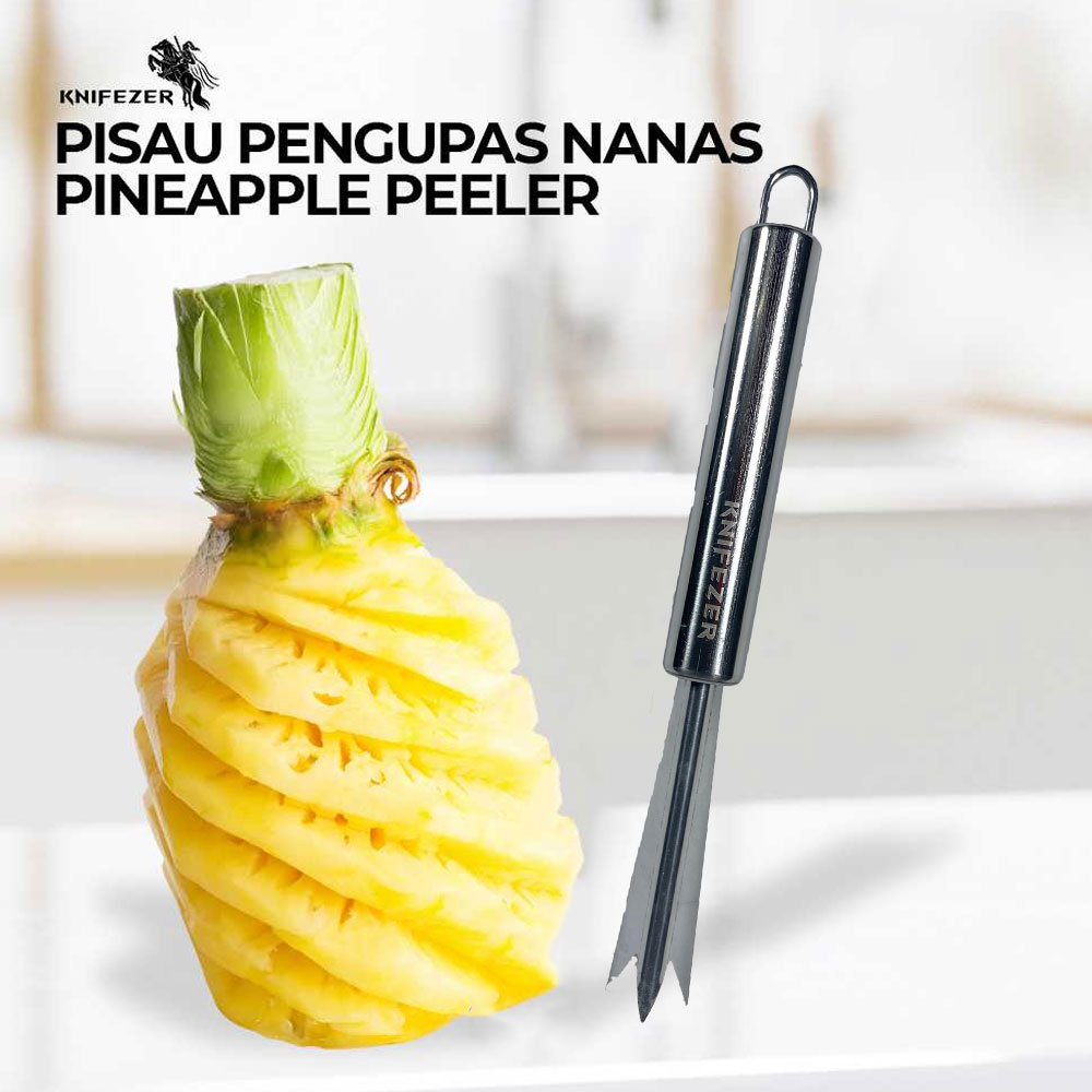 KNIFEZER Pisau Pengupas Nanas Pineapple Peeler Stainless Steel - WYV736