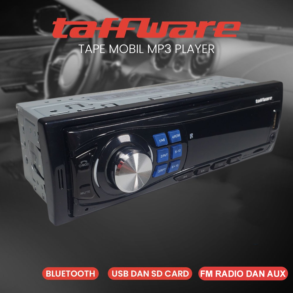 Taffware Tape Mobil Audio MP3 Player Bluetooth Wireless 12 Pin Plug - MP3-S210L