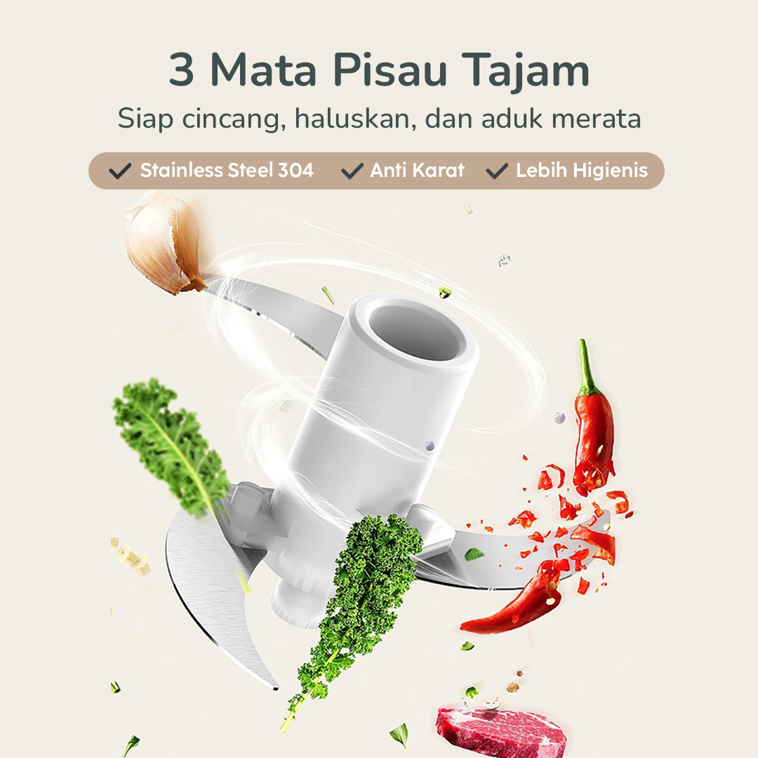 MYMY Alat Penggiling Daging Multifungsi Electric Meat Grinder 350ml - MY-01