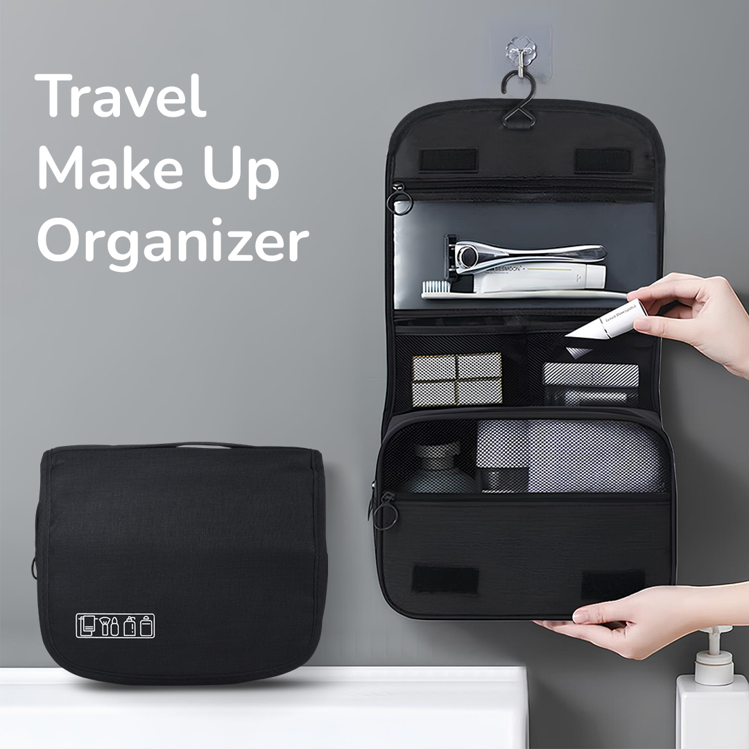 CHADESIEL Tas Travel Make Up Organizer Toiletry Bag with Hook - C150