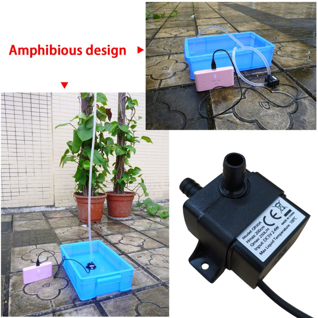 Taffware Pompa Air Mini USB Brushless Water Oil Pump Submersible 5V - QR30A