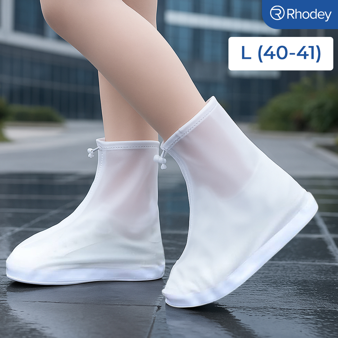 Rhodey Jas Hujan Sepatu Anti Air Rain Shoe Cover PVC Zipper - F-250