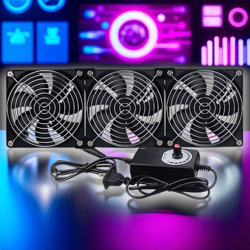 CIXIKEJI Cooling Fan Chassis Cabinet 2700RPM 100-240V EU with Knob - CV12025B12H