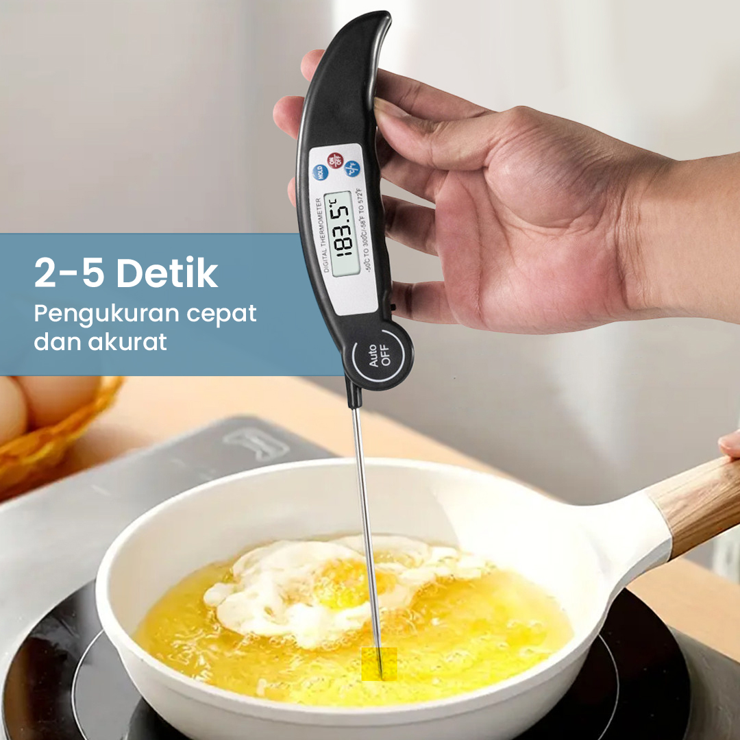 Anpro Termometer Makanan Digital Daging Kopi Susu Foldable - BW-188
