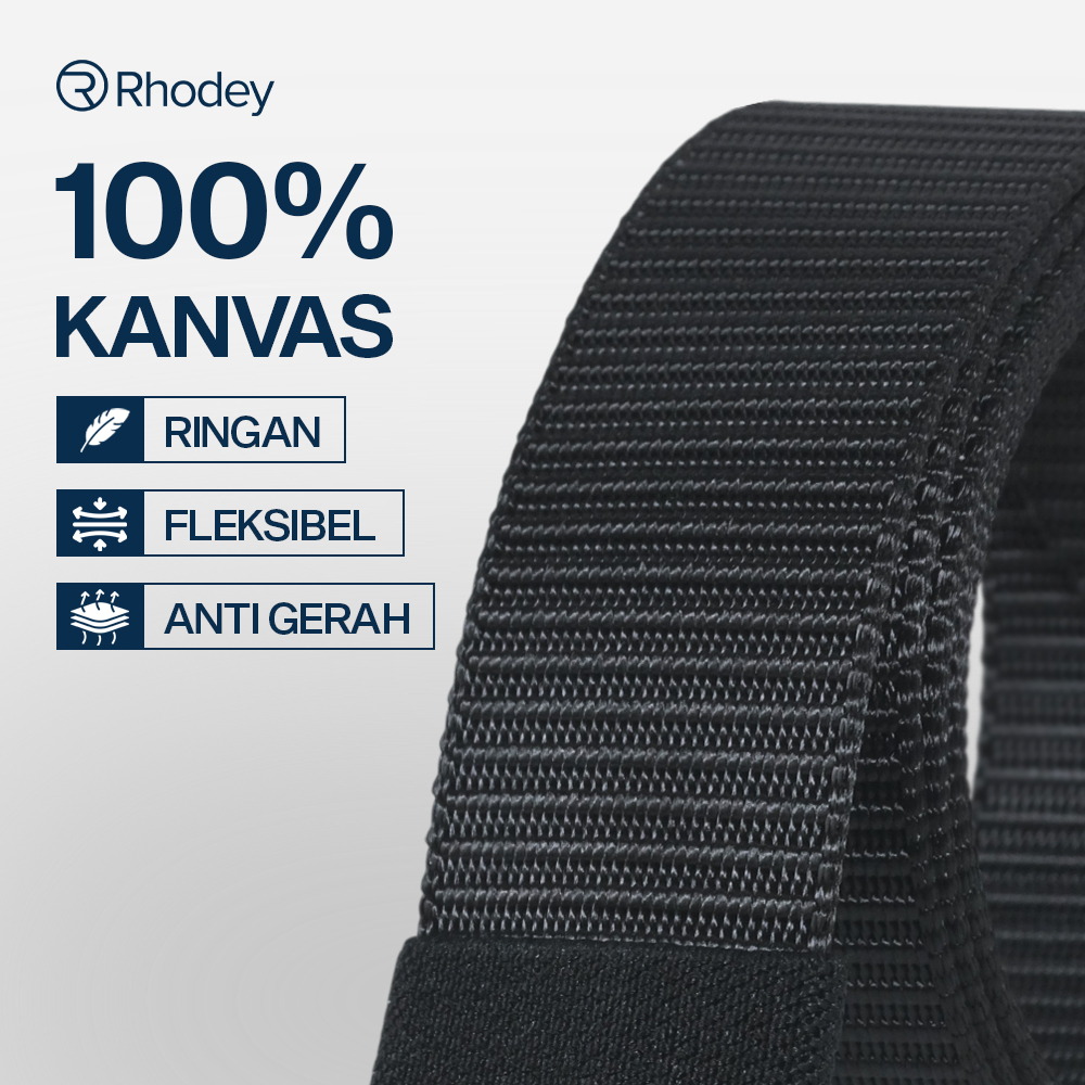 Rhodey Tali Ikat Pinggang Pria Anti X-Ray Plastik Automatic Buckle - 899