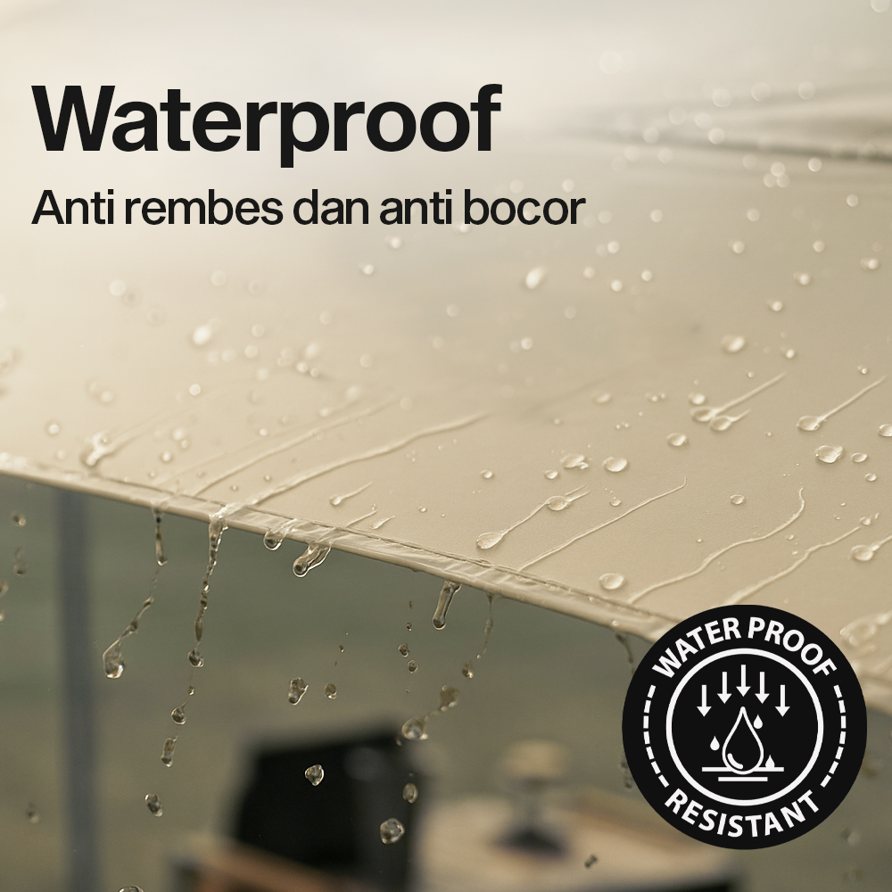 Joly Well Tenda Camping Kanopi Flysheet Octagon Rain Proof 5.4x3.2M - S-T138