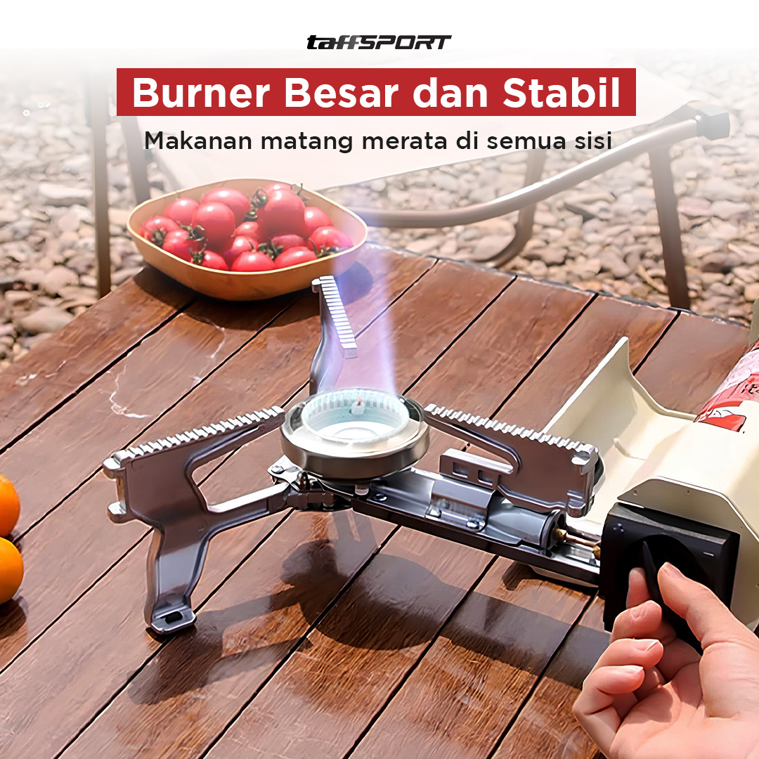 TaffSPORT Kompor Gas Portable Mini Lipat Ultralight Camping Stove - PYB-DKS1001