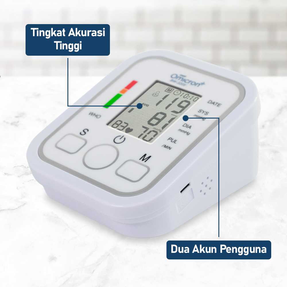 TaffOmicron Tensimeter Digital Pengukur Tekanan Darah Bahasa Indonesia - BW-3205 - Gambar 5