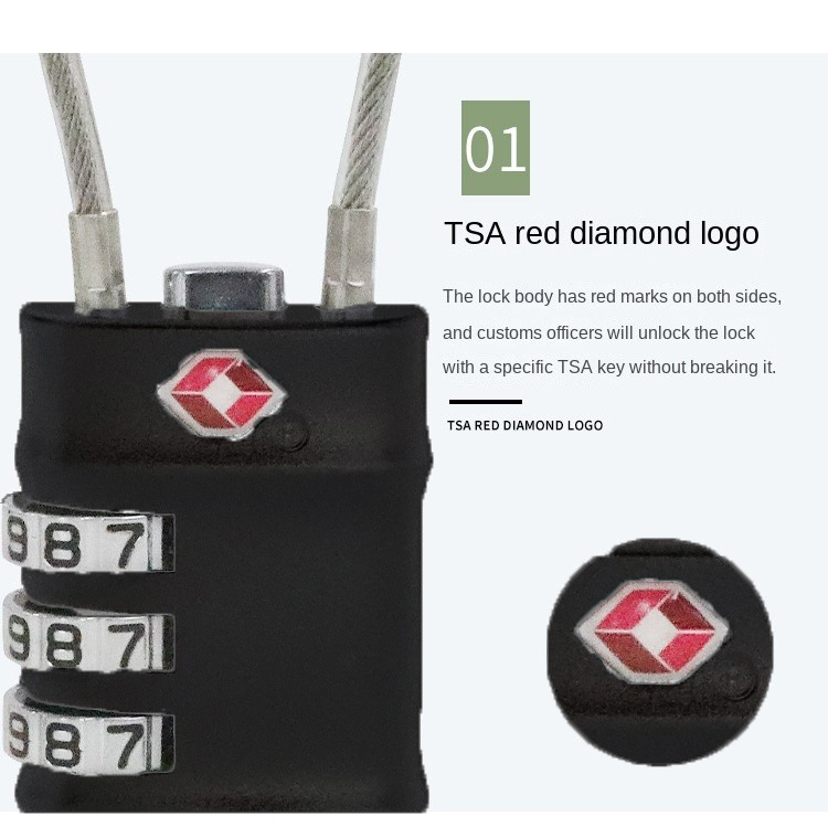 CoolCell Gembok Koper Angka 3 Digit Suitcase Password TSA Lock - TSA201