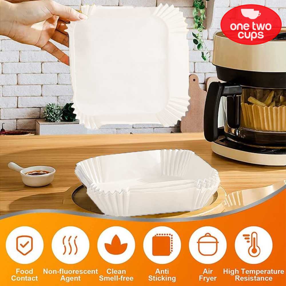 One Two Cups Kertas Alas Air Fryer Paper Liner Non Stick 50 PCS - MJ5
