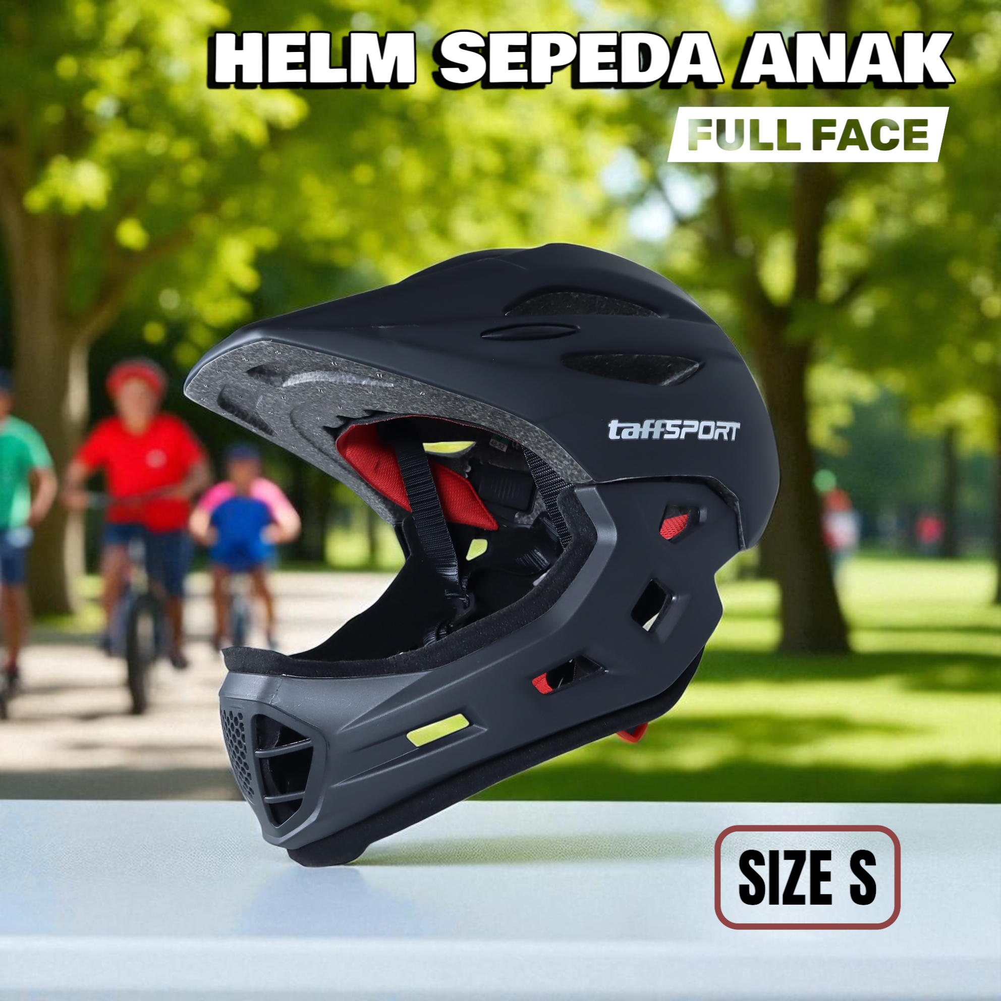Ftiier Helm Modular Sepeda Anak Full Face Bike Size S - CHF78