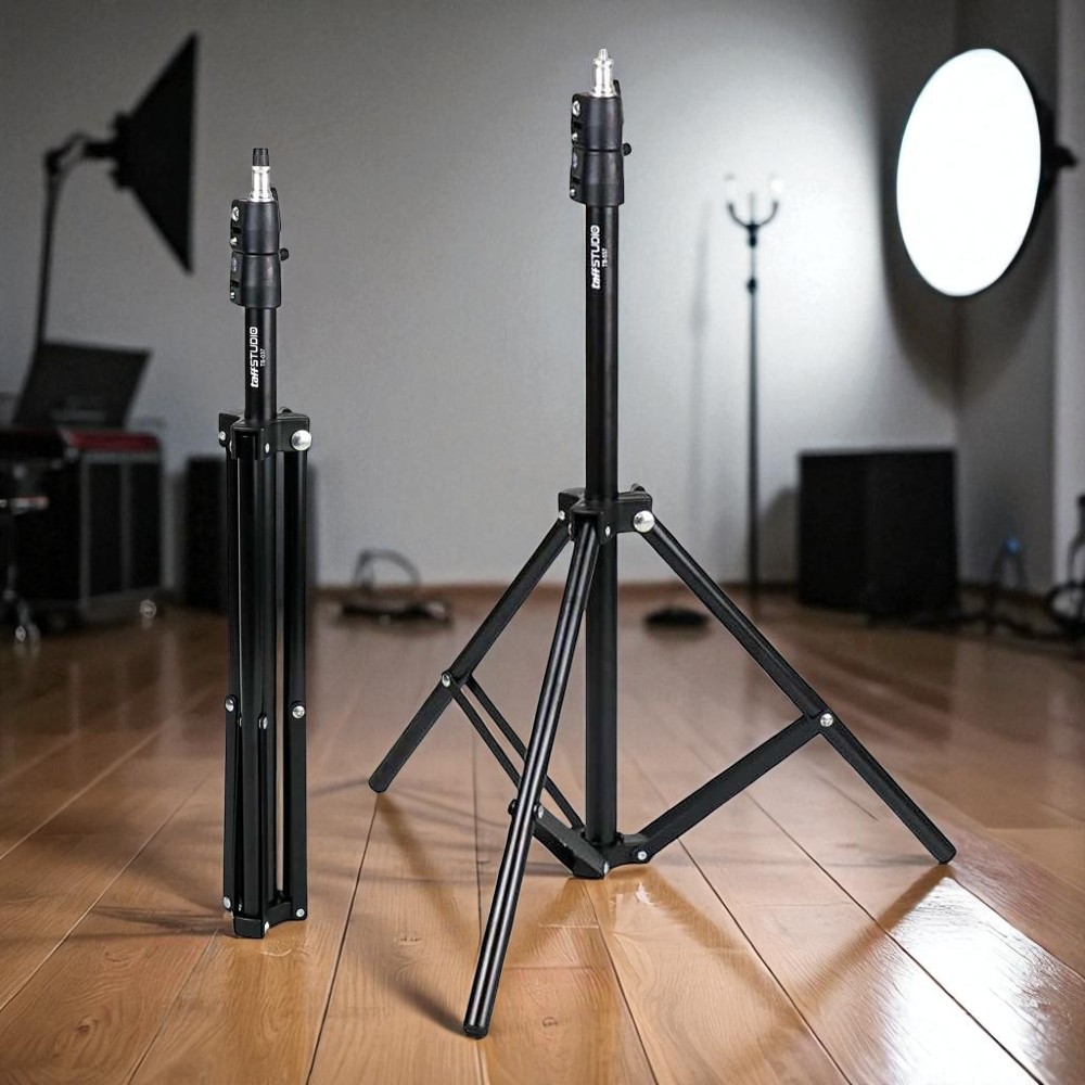 TaffSTUDIO Portable Light Stand Tripod 2 Section 150cm - TB-037