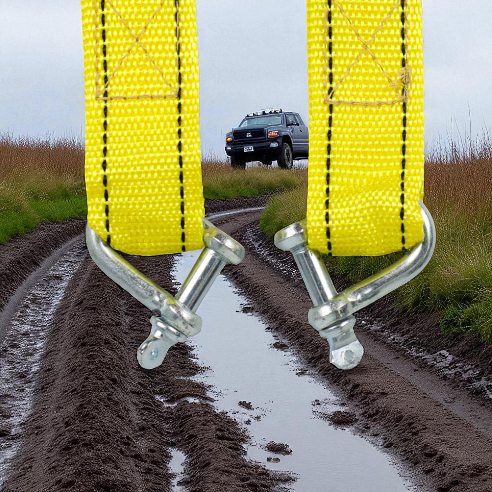 JEELY Tali Derek Mobil Emergency Tow Rope Metal Buckle U-Type 2.9M - JL30