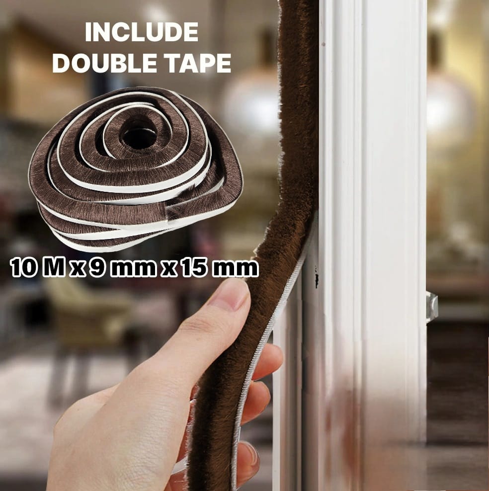 GANCHUN Lis Strip Pintu Brush Strip Sealing 10Mx9mmx15mm - KK-061