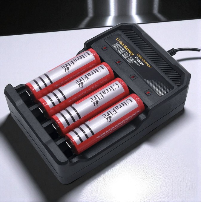 Taffware Charger Baterai 4 Slot 14500 18350 18650 Li-Ion with LED - MS-5D84A
