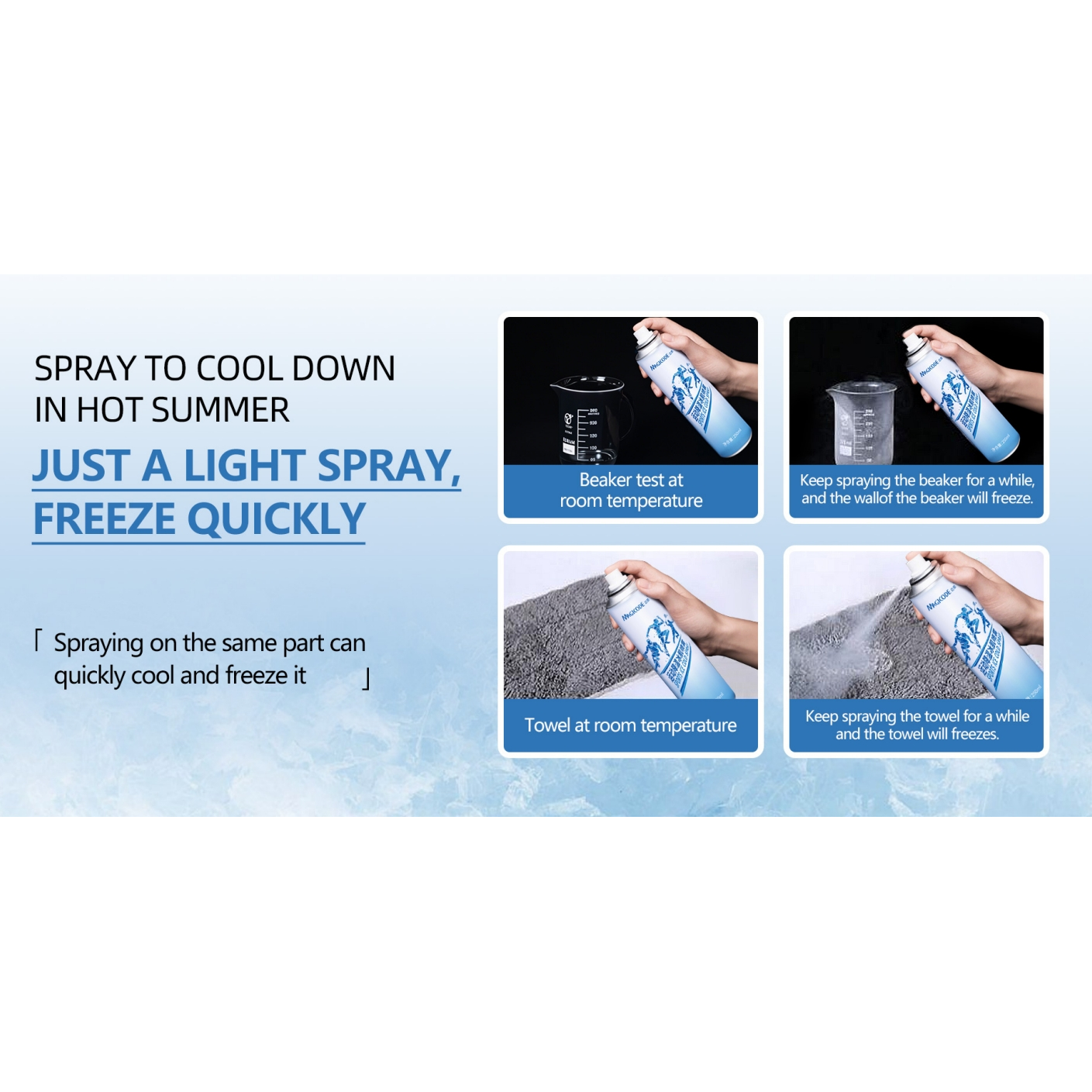 Biutte.co MAGICODE Skin Cooling Spray Ice Cold Semprotan Dingin 250ml - M20CS - Gambar 4