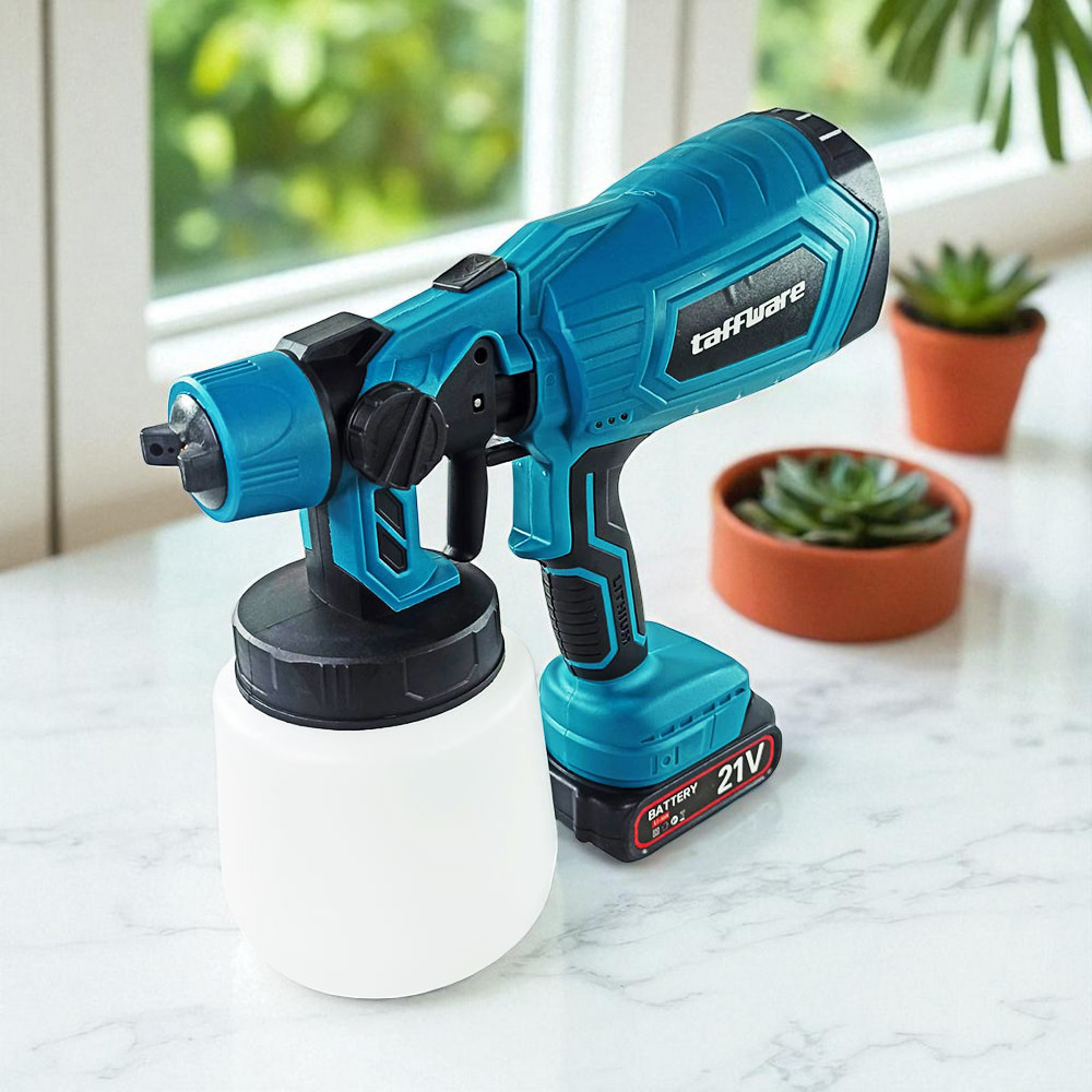 Taffware Spray Gun Electric Airbrush Cordless Paint 1L 1500mAh - TTK7