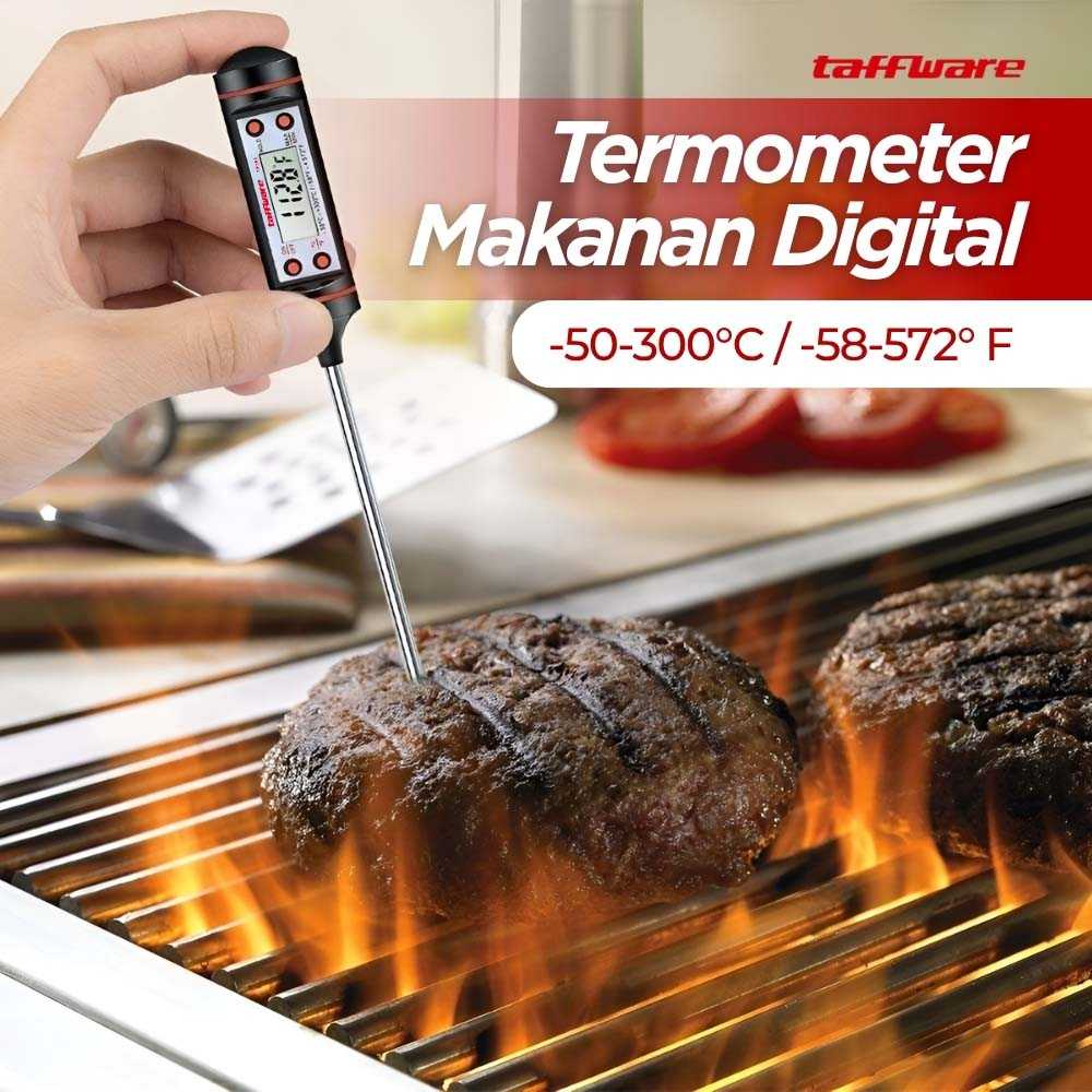 Taffware Termometer Pengukur Suhu Makanan Digital Daging Kopi Susu - TP101
