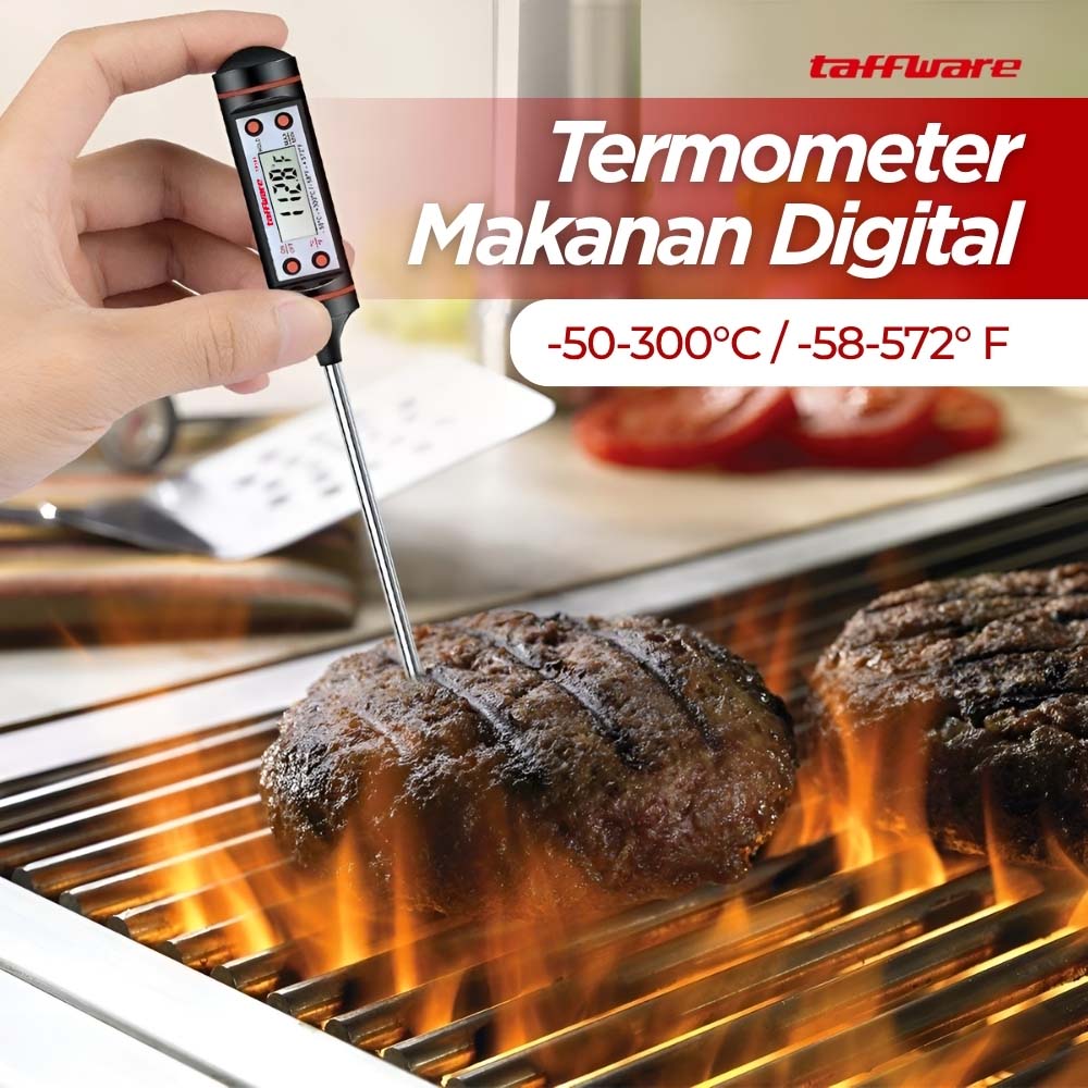 Taffware Termometer Pengukur Suhu Makanan Digital Daging Kopi Susu - TP101