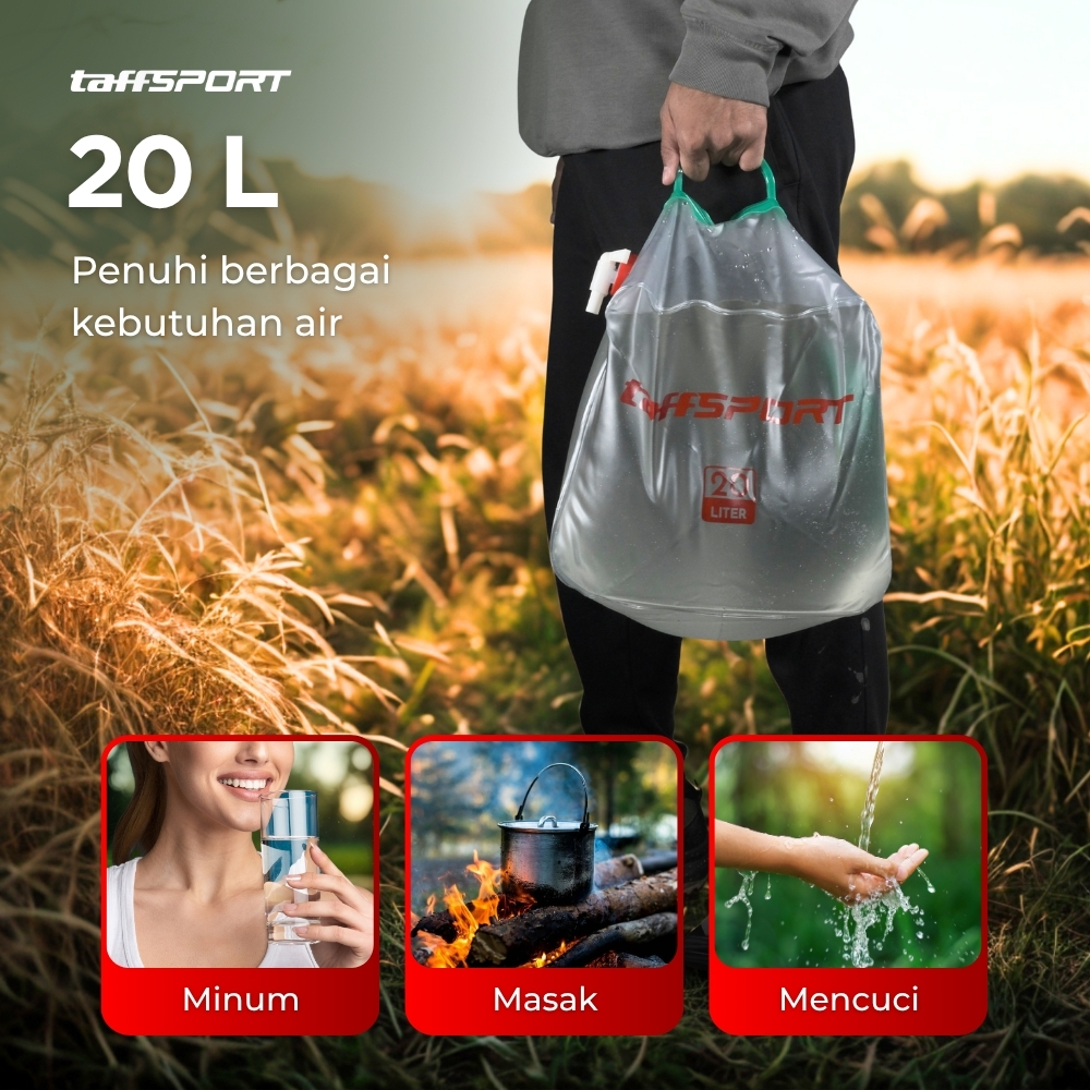 TaffSPORT Kantong Air Portable Camping Water Storage 20L - ST-216