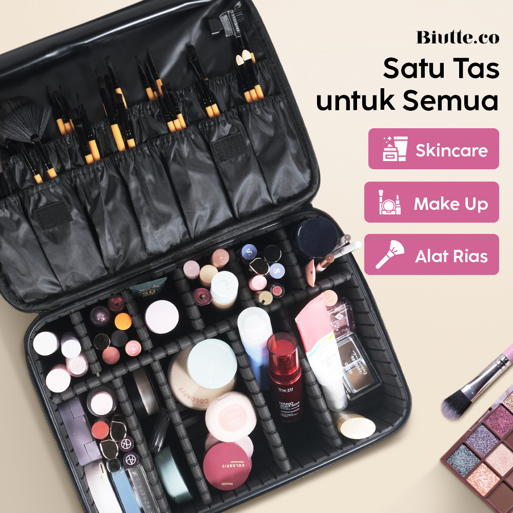 Biutte.co Tas Kosmetik Make Up Travel Organizer Bag Wanita - X3235