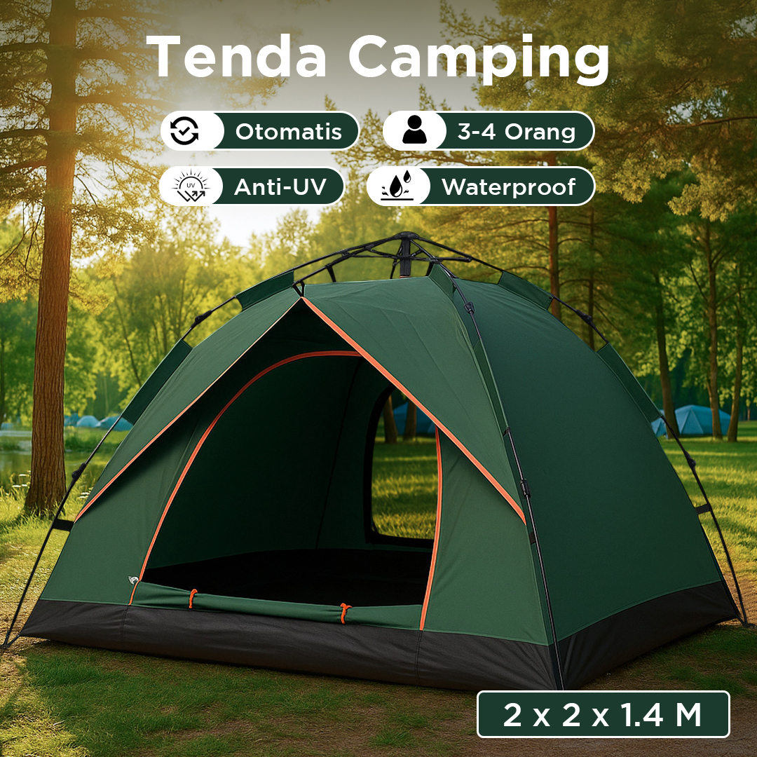 AstaGear Tenda Camping Outdoor 3-4 Orang Single Layer - SH-014