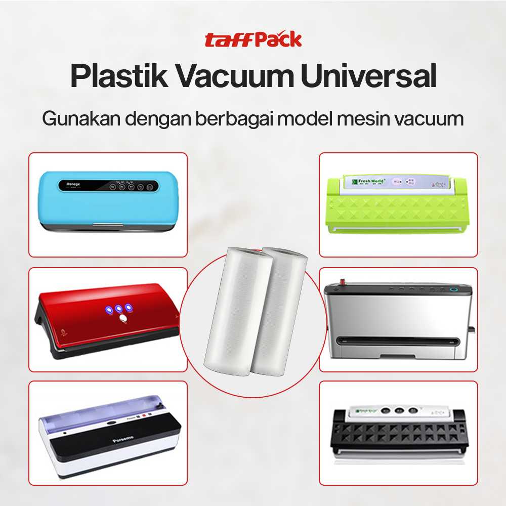 TaffPACK Plastik Vacuum Makanan Sealer Biodegradable BPA Free 1 Roll - HK-07 - Gambar 5