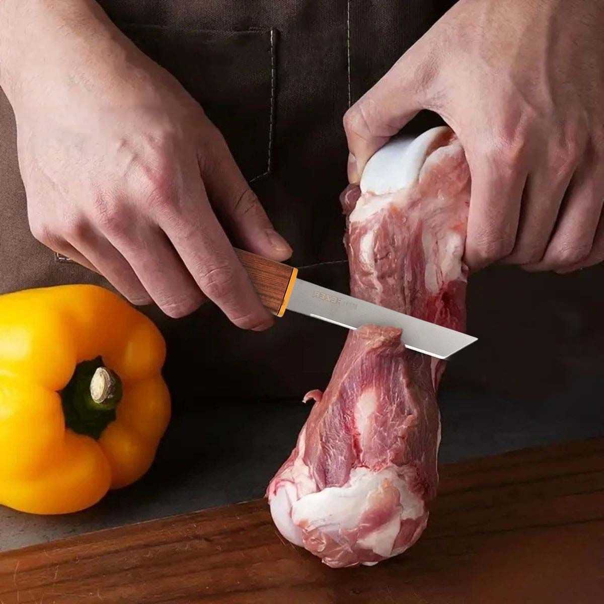 KNIFEZER Pisau Dapur Serbaguna 2in1 Stainless 5Cr13MOV Kitchen Knife - SJA0-87 - Gambar 6