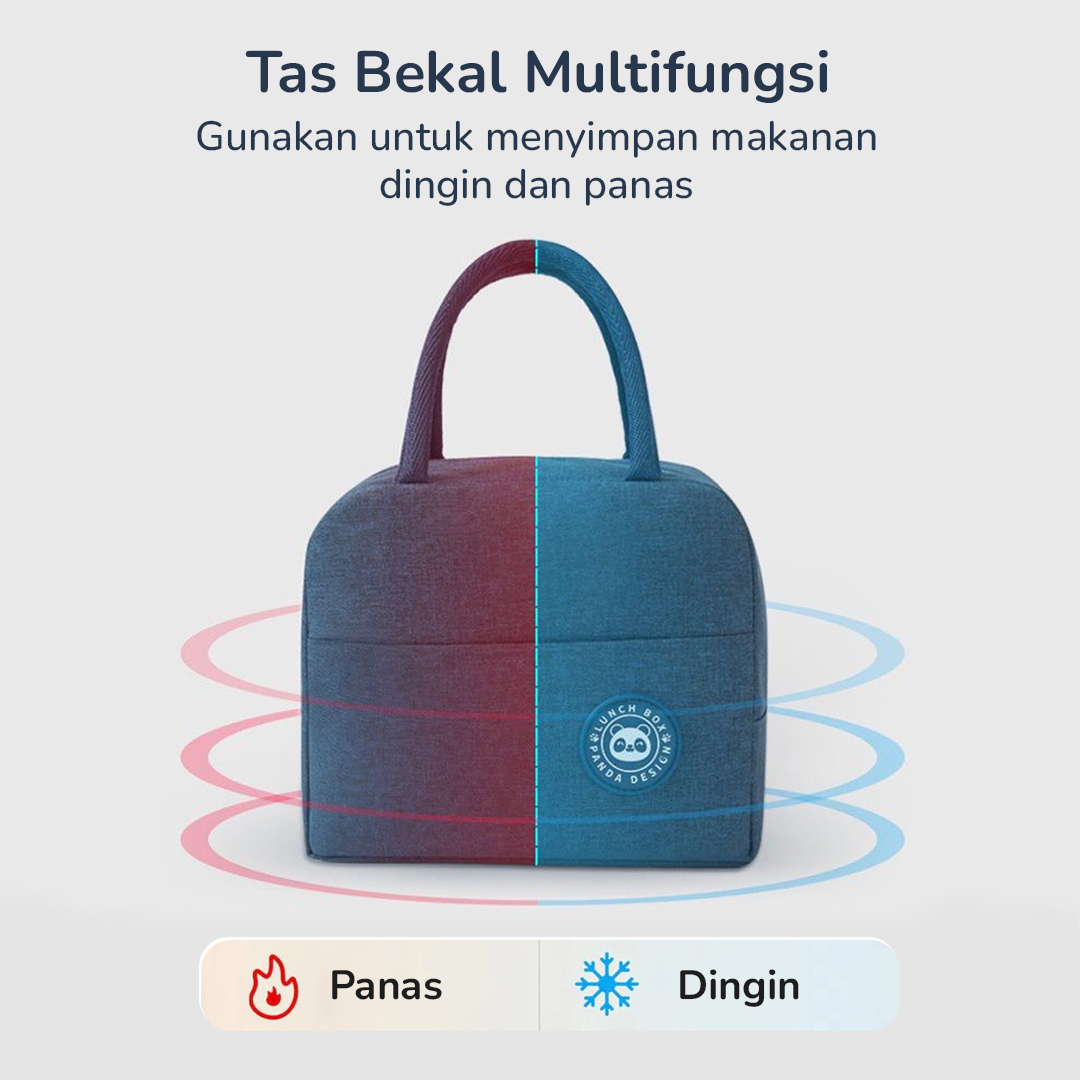 BRIVILAS Tas Bekal Makan Portable Insulation Hot and Cold Lunch Bag - EI23