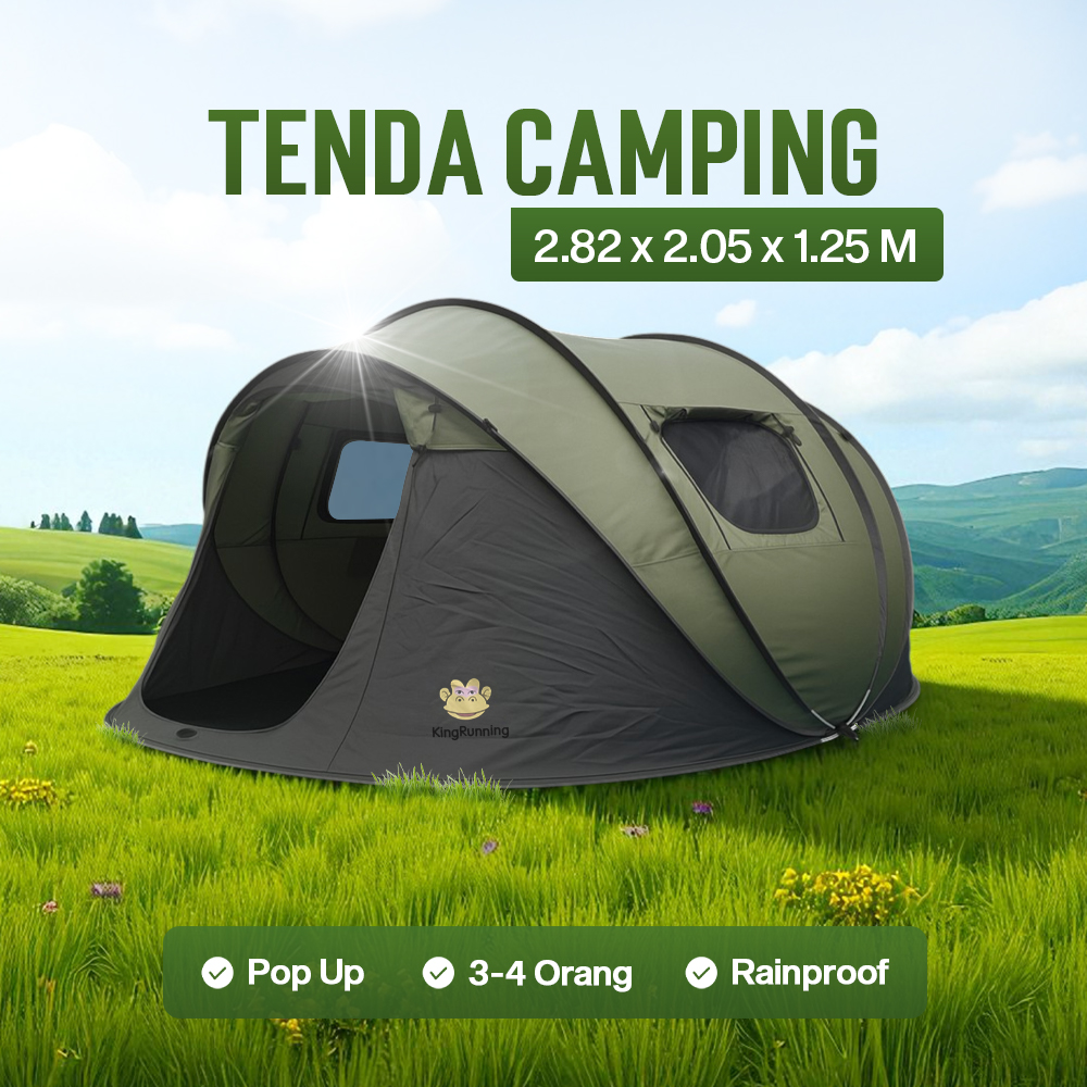 KingRunning Tenda Camping Otomatis Windproof Waterproof - S-T414