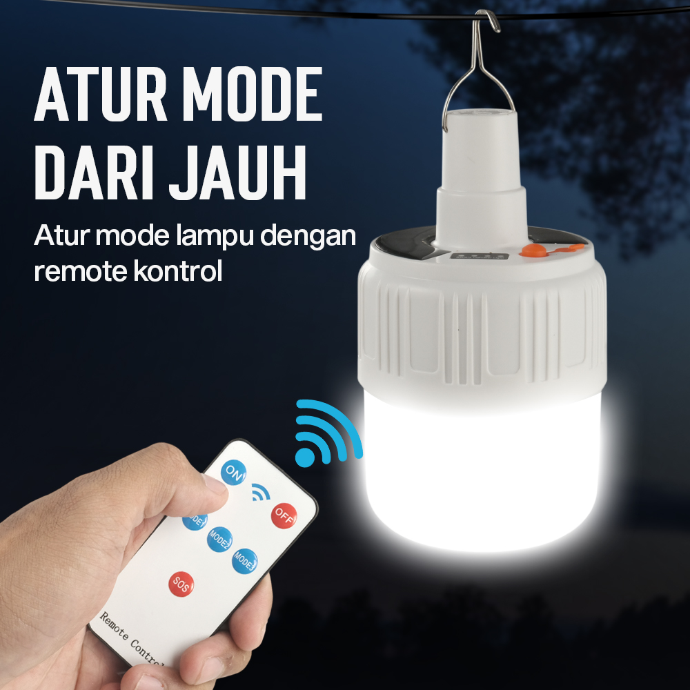 OOBEST Lampu LED Camping Tenda Solar Waterproof Cool White with Remote - SL-24