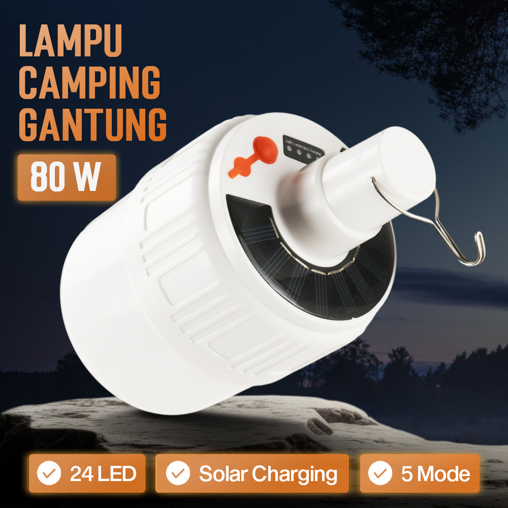OOBEST Lampu LED Camping Tenda Solar Waterproof Cool White with Remote - SL-24