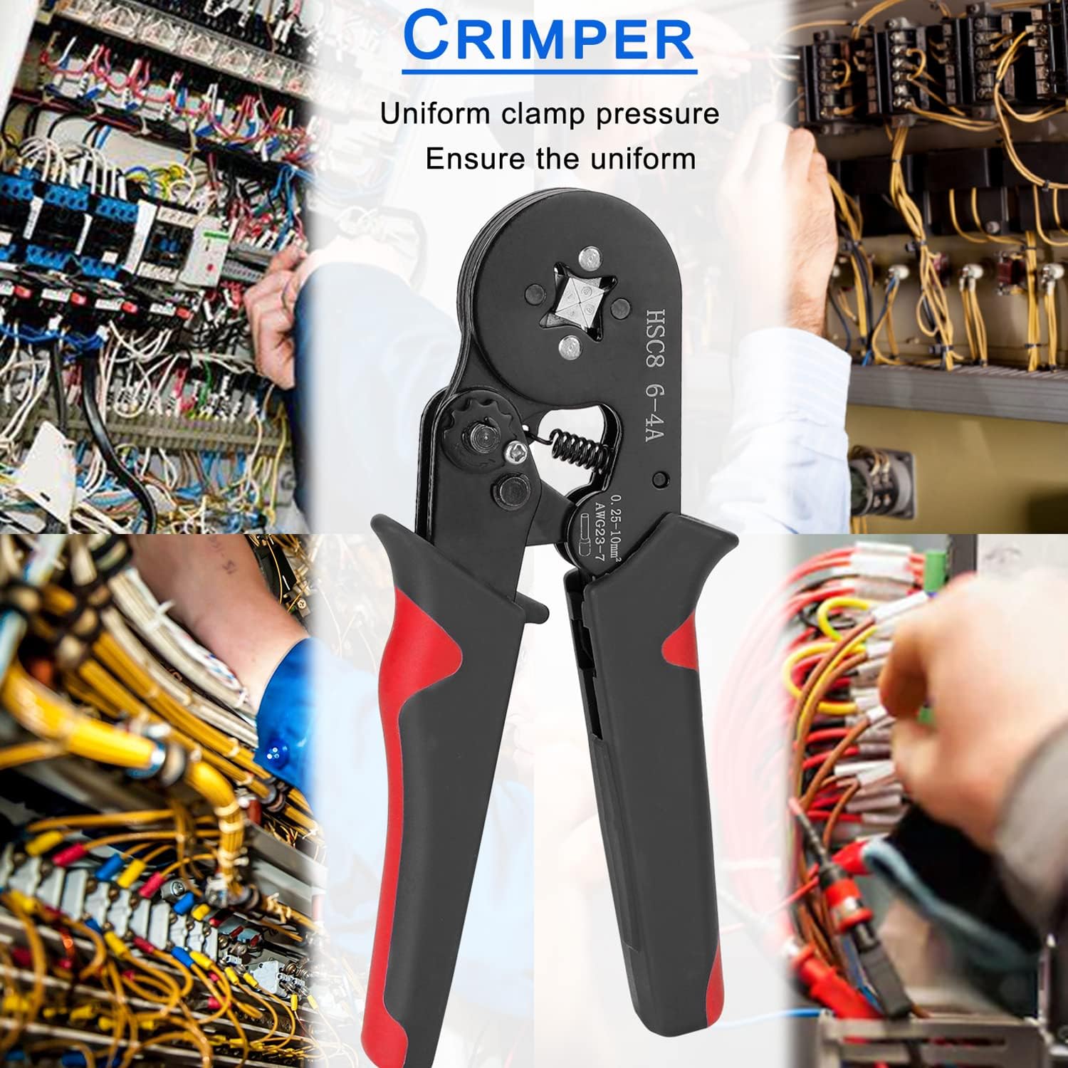AOKI Tang Crimper Terminal Cable Connector Four Mandrel Crimping Plier - HSC8 6-4A