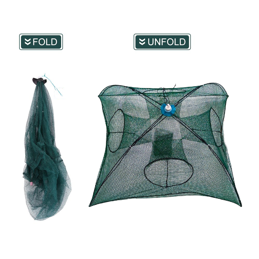 Jaring Pancing Ikan Udang Automatic Fold Umbrella Fishing Net 5 Holes