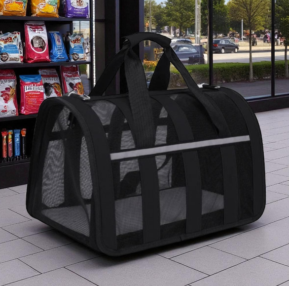 MEISU Tas Kandang Anjing Kucing Breathable Pet Carrier Bag 41x26x26cm - MS50