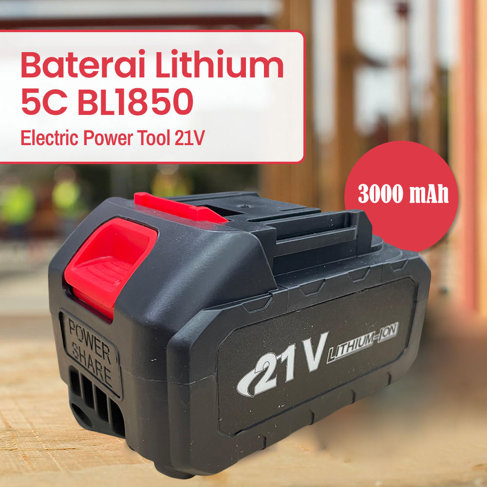 Baterai Lithium 5C BL1850 Electric Power Tool 21V - 88Vf