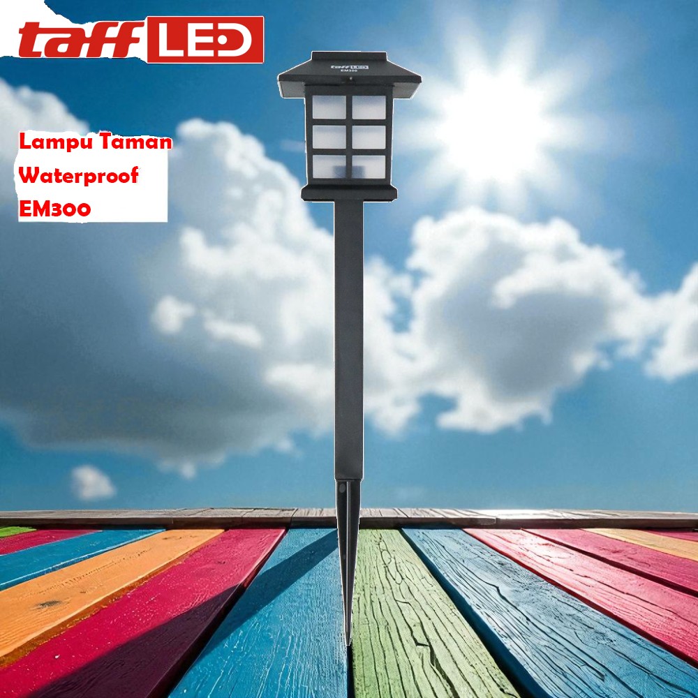 TaffLED Lampu Taman Hias Tancap Sensor Cahaya Solar Power Waterproof - EM300