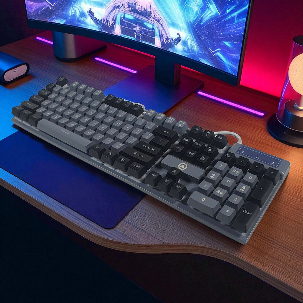 YINDIAO Mechanical Feel Keyboard Gaming Wired USB RGB 104 Key - K500