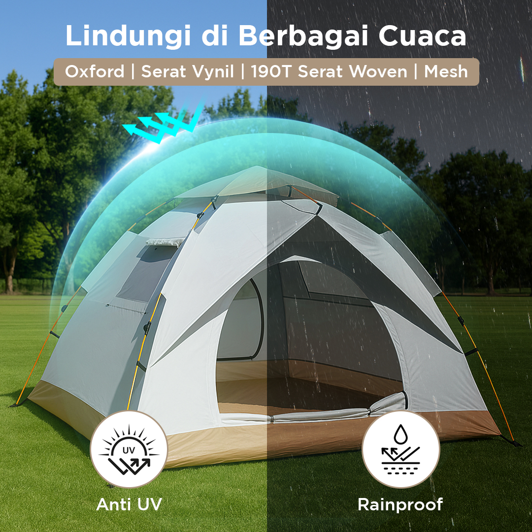 XTZ Tenda Camping Lipat Otomatis Anti UV Waterproof 2-3 Orang - X232