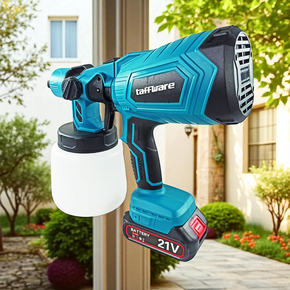 Taffware Spray Gun Electric Airbrush Cordless Paint 1L 1500mAh - TTK7