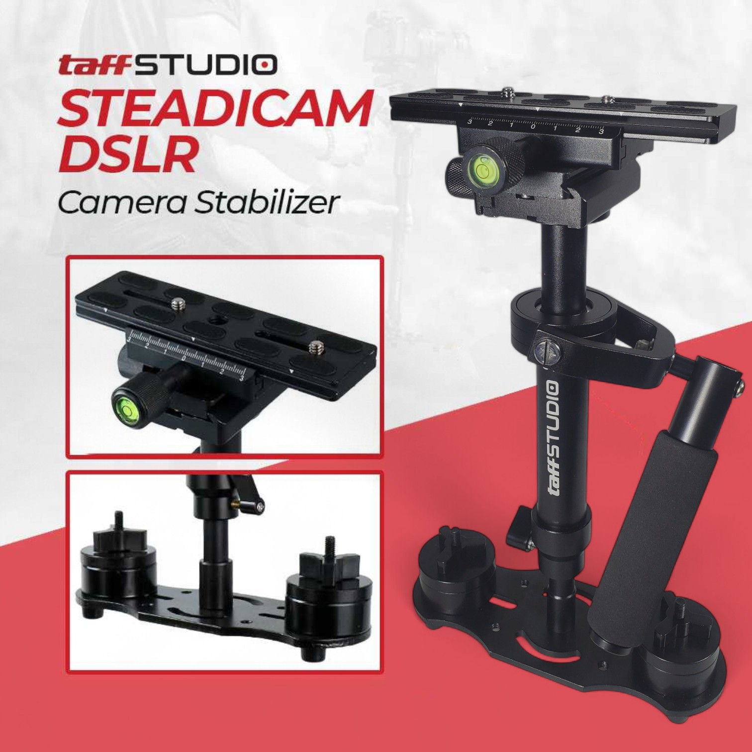 TaffSTUDIO Stabilizer Steadycam Pro Aluminium Alloy for Camcorder DSLR - S40