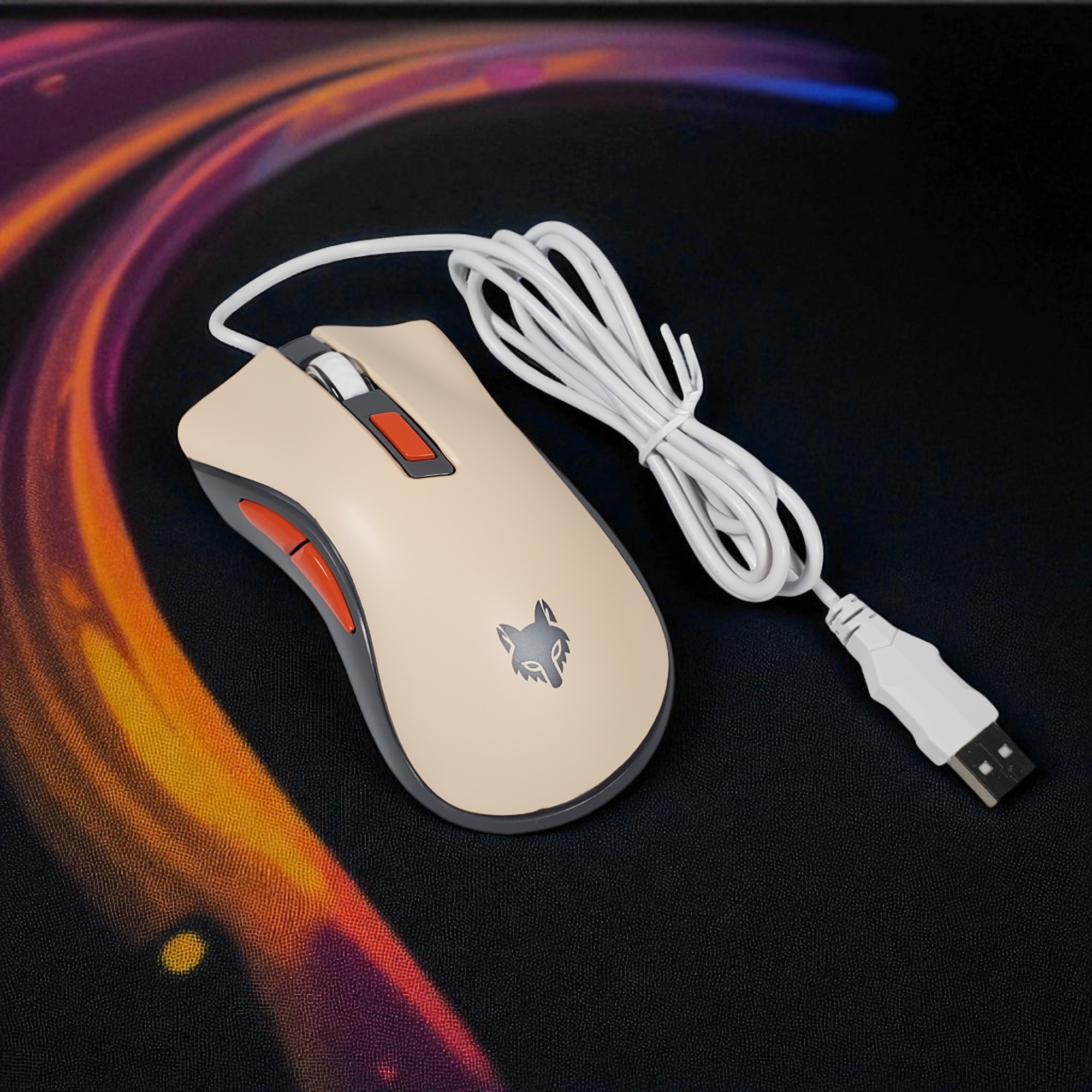 XUNFOX Gaming Keyboard RGB LED USB Wired 94 Keys Top Knob with Mouse - K820