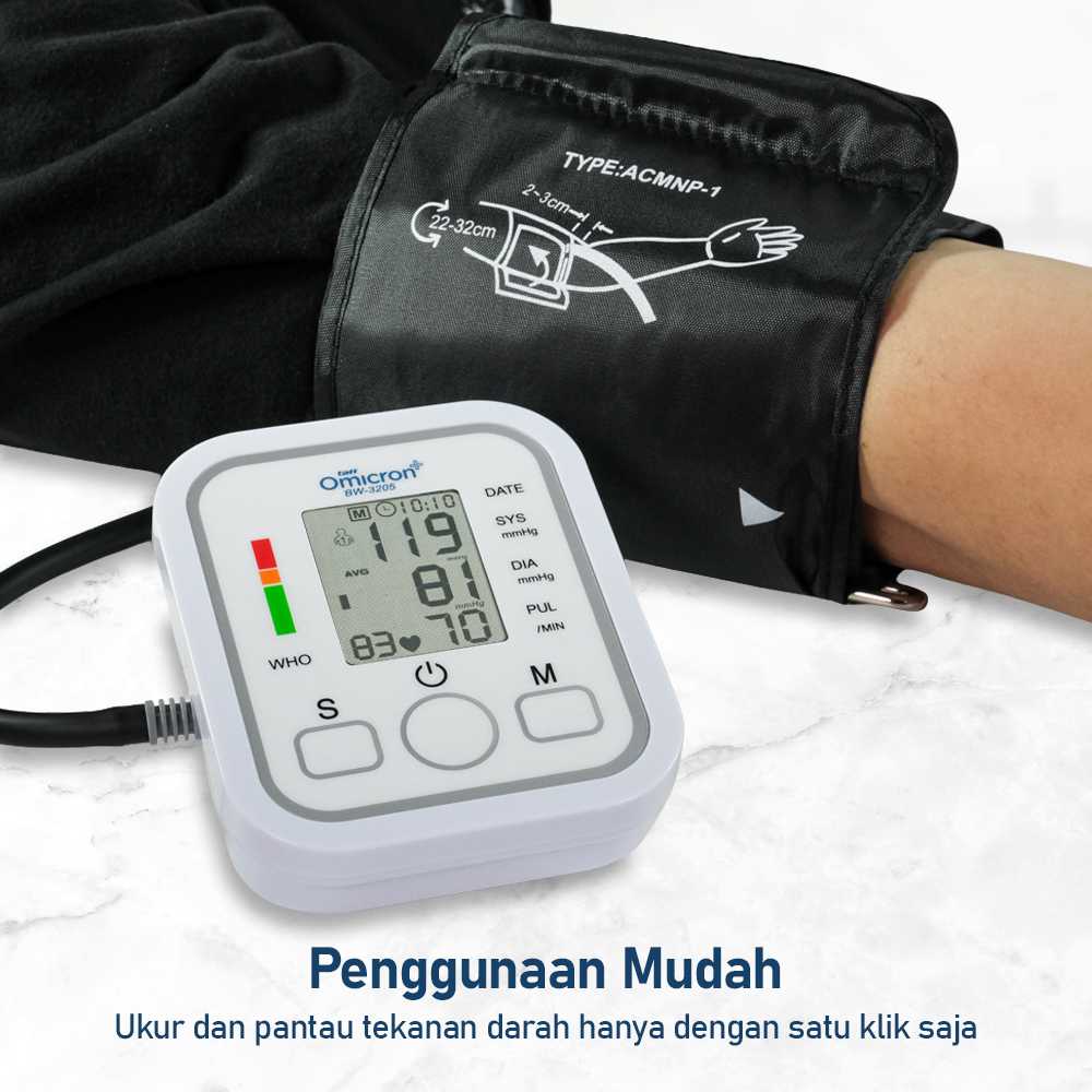 TaffOmicron Tensimeter Digital Pengukur Tekanan Darah Bahasa Indonesia - BW-3205 - Gambar 3