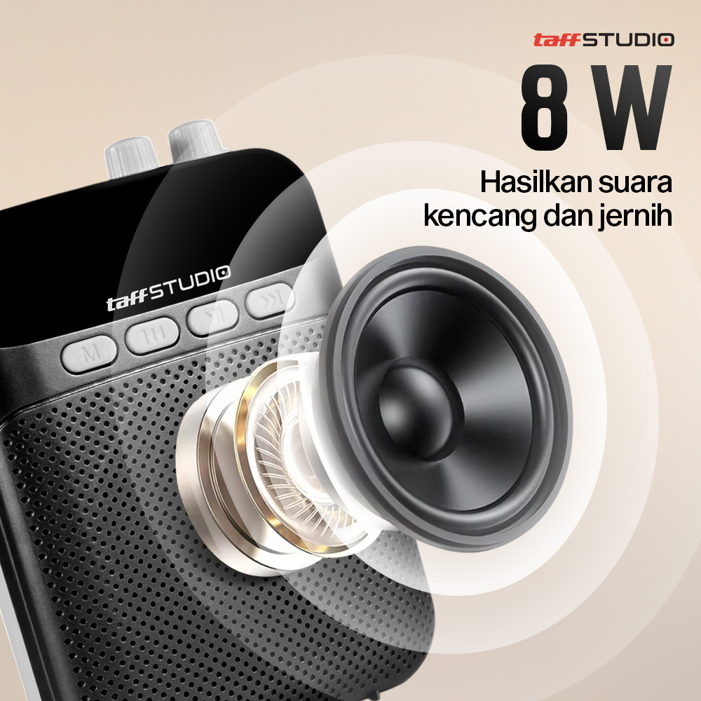 TaffSTUDIO Speaker Pinggang Microphone Bluetooth Amplifier Wireless - S26