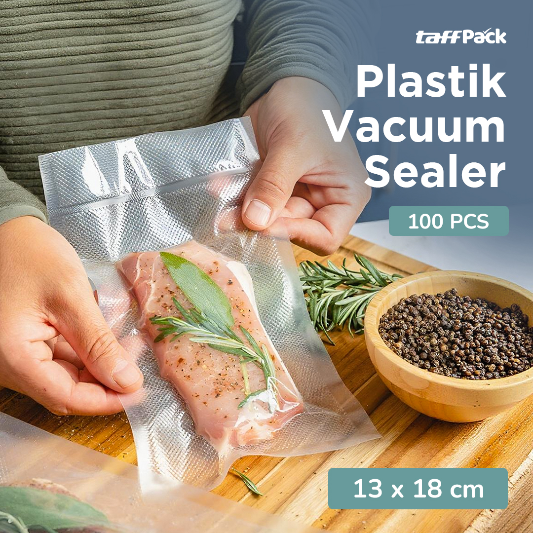 TaffPACK Plastik Vacuum Makanan Sealer Bag Biodegradable 100 PCS - PK-08