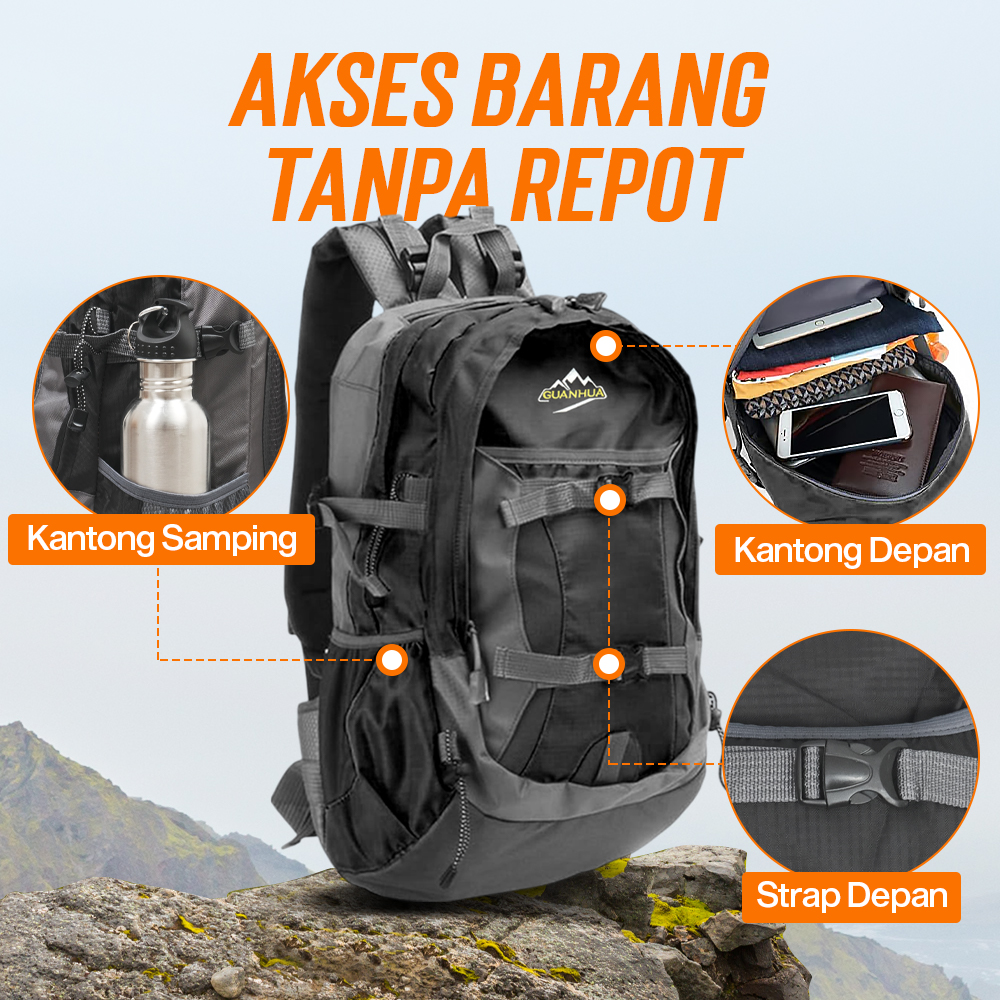Guanhua Tas Ransel Gunung Mountaineering Backpack Outdoor 35 L - NH15Y001-Z